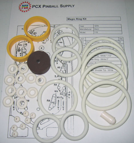 1979 Stern Magic Pinball Machine Rubber Ring Kit