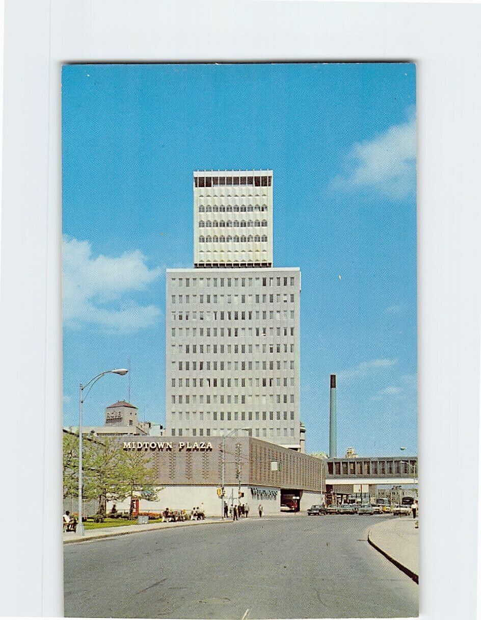 Postcard Exterior View from Broad Street Midtown Plaza Rochester New York USA