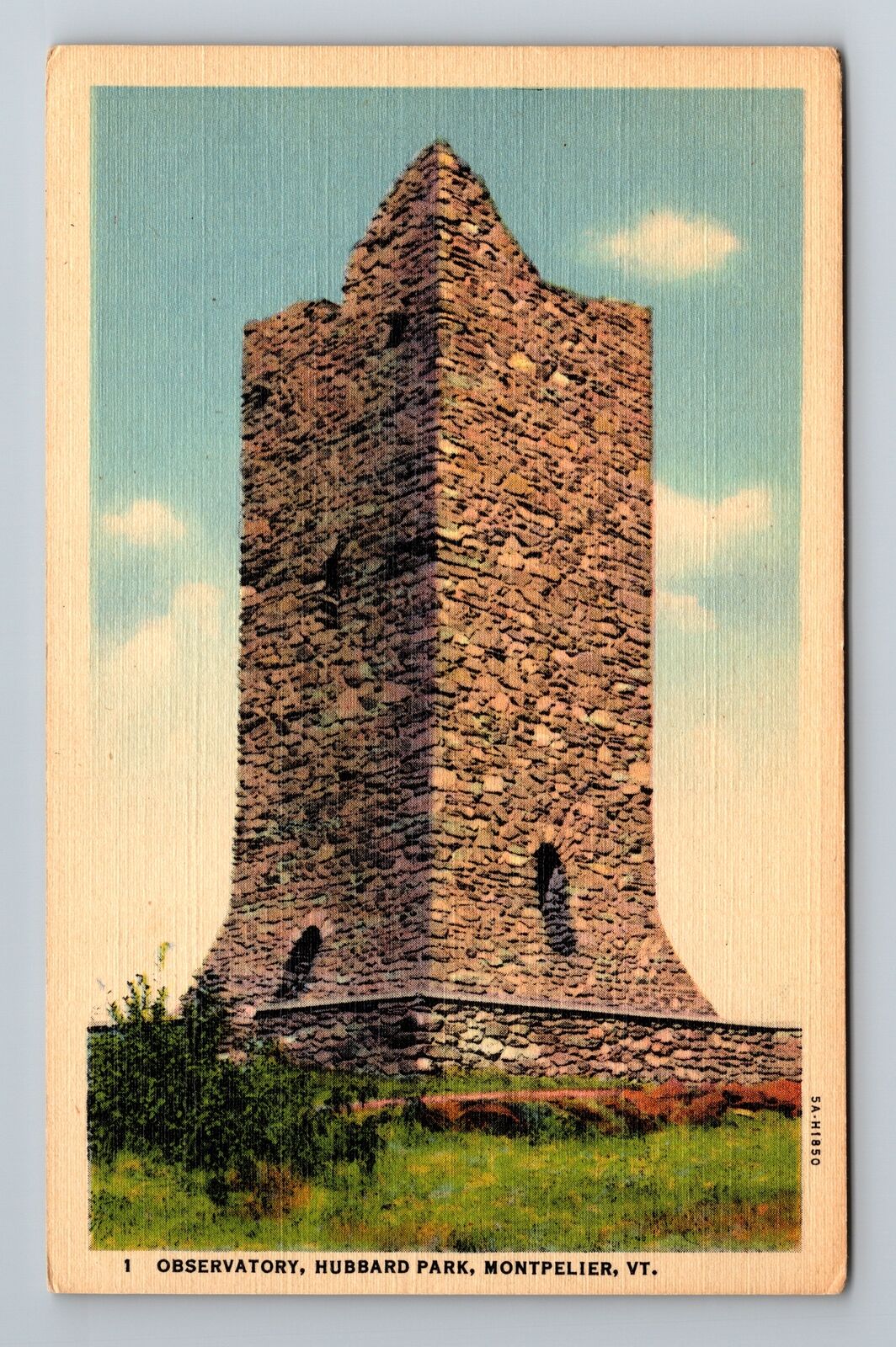 Montpelier VT-Vermont, Observatory, Hubbard Park, Antique, Vintage Postcard