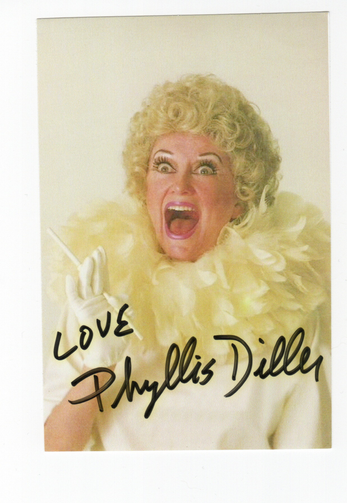 PHYLLIS DILLER 3x5 Signed Autograph Guaranteed Authentic