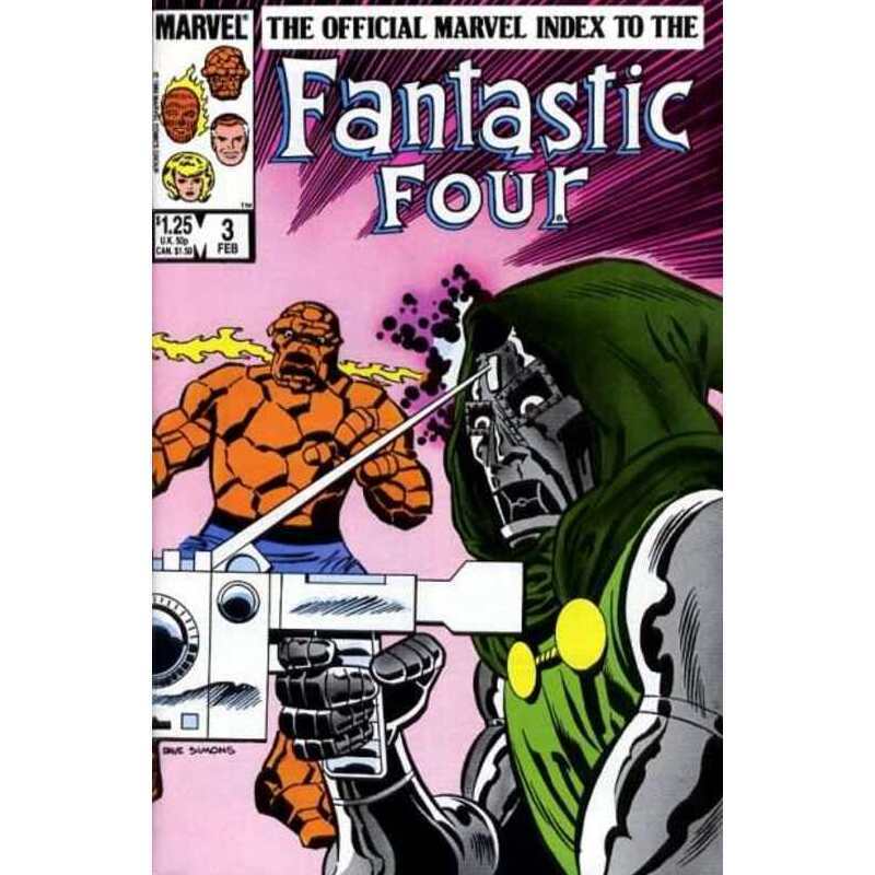 Official Marvel Index to the Fantastic Four #3 in NM minus. Marvel comics [x^