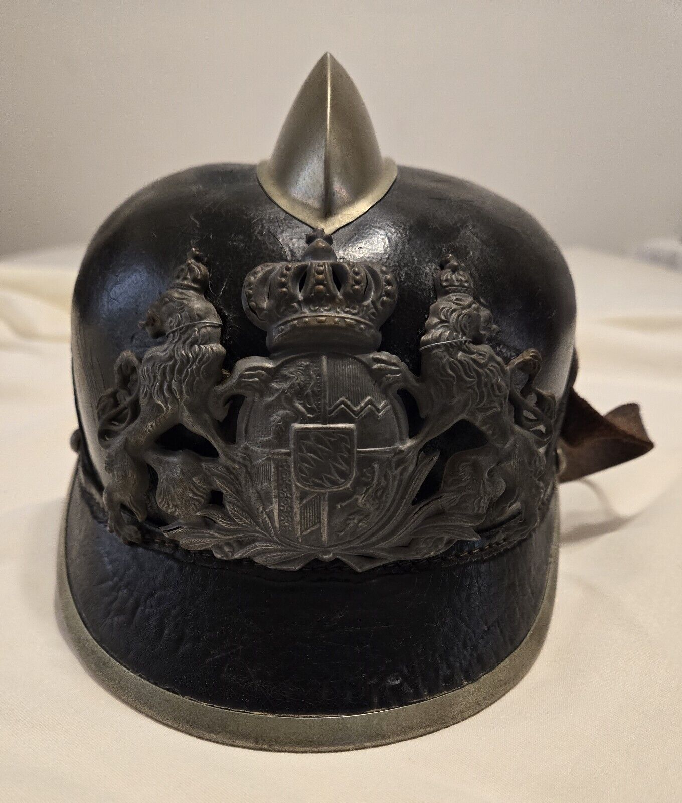 Early 1900s Imperial German Prussian Pickelhaube Firefighers Helmet