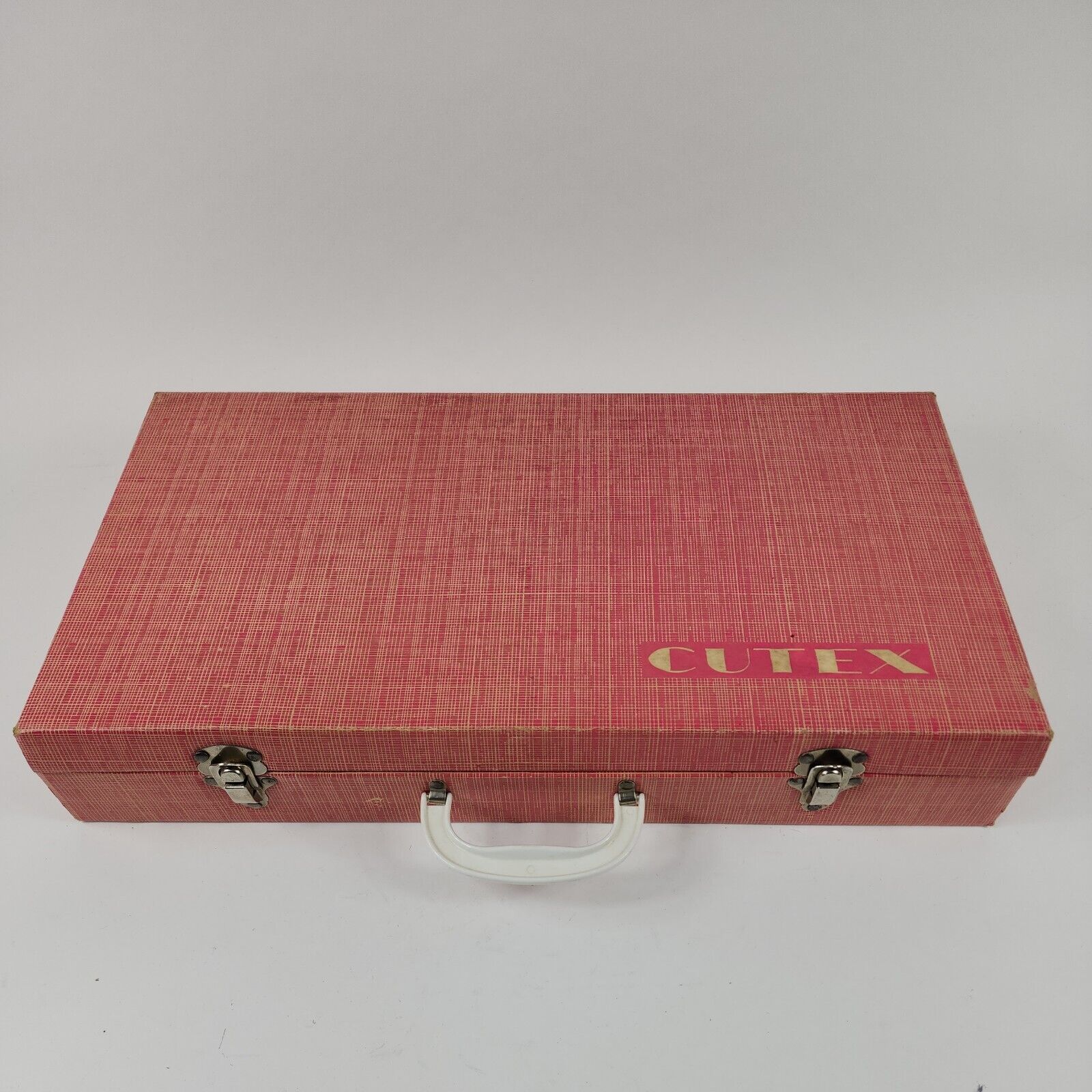 Vintage Cutex nail Display box prop décor suitcase briefcase case beauty salon