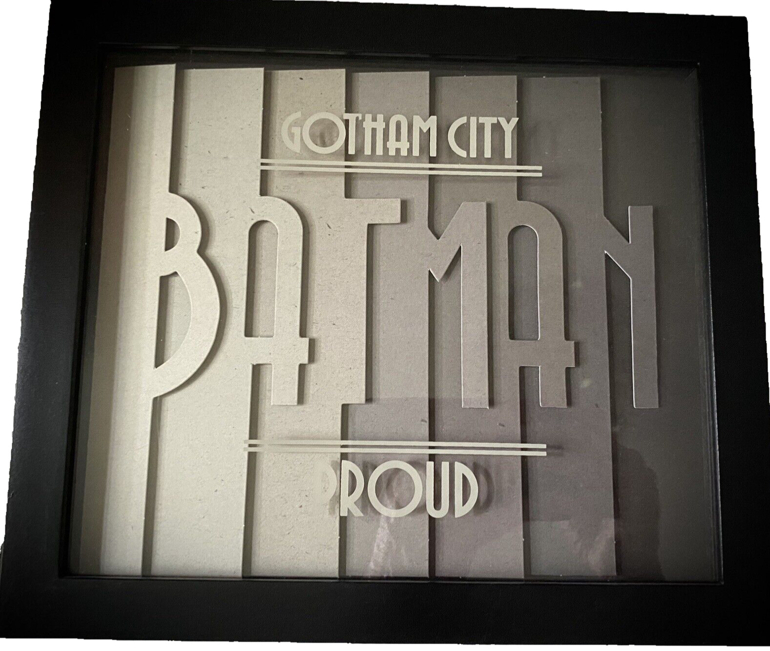 Hallmark Batman Gotham City Proud DC Comics Framed Art 9\