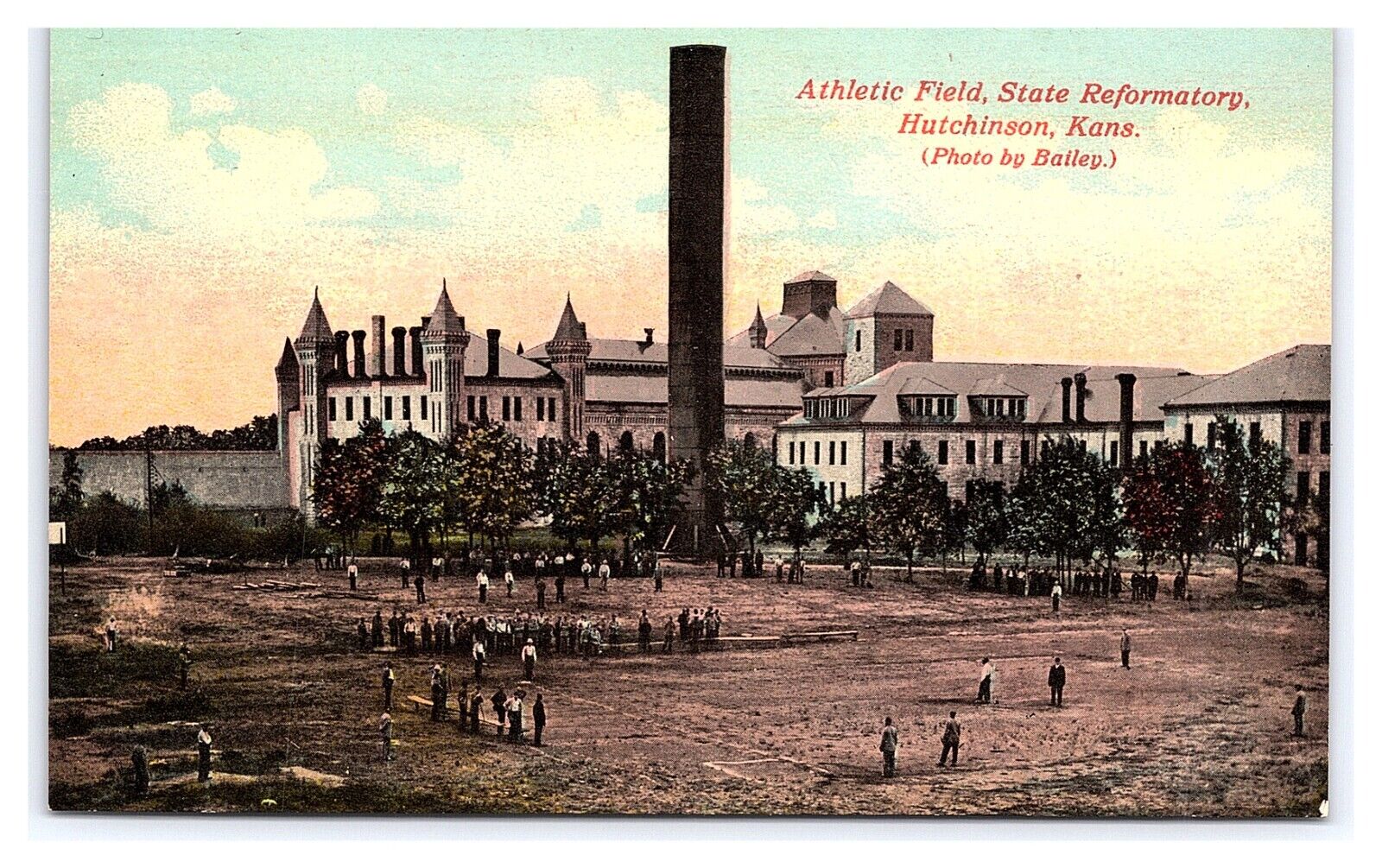 Athletic Field State Reformatory Hutchinson Kans. Kansas Postcard