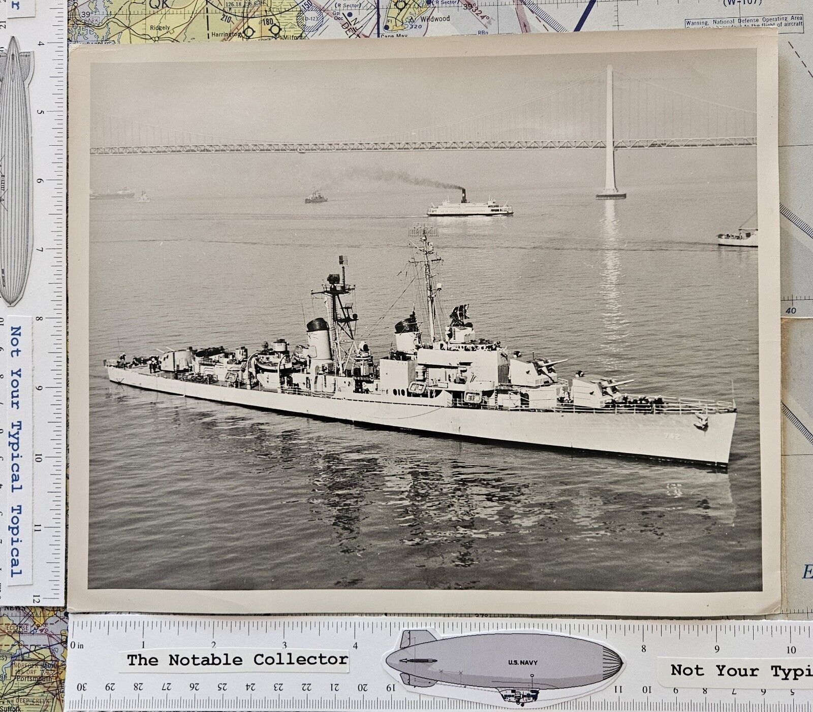B/W Photo of USS Frank Knox Destroyer from the William T Larking Collection