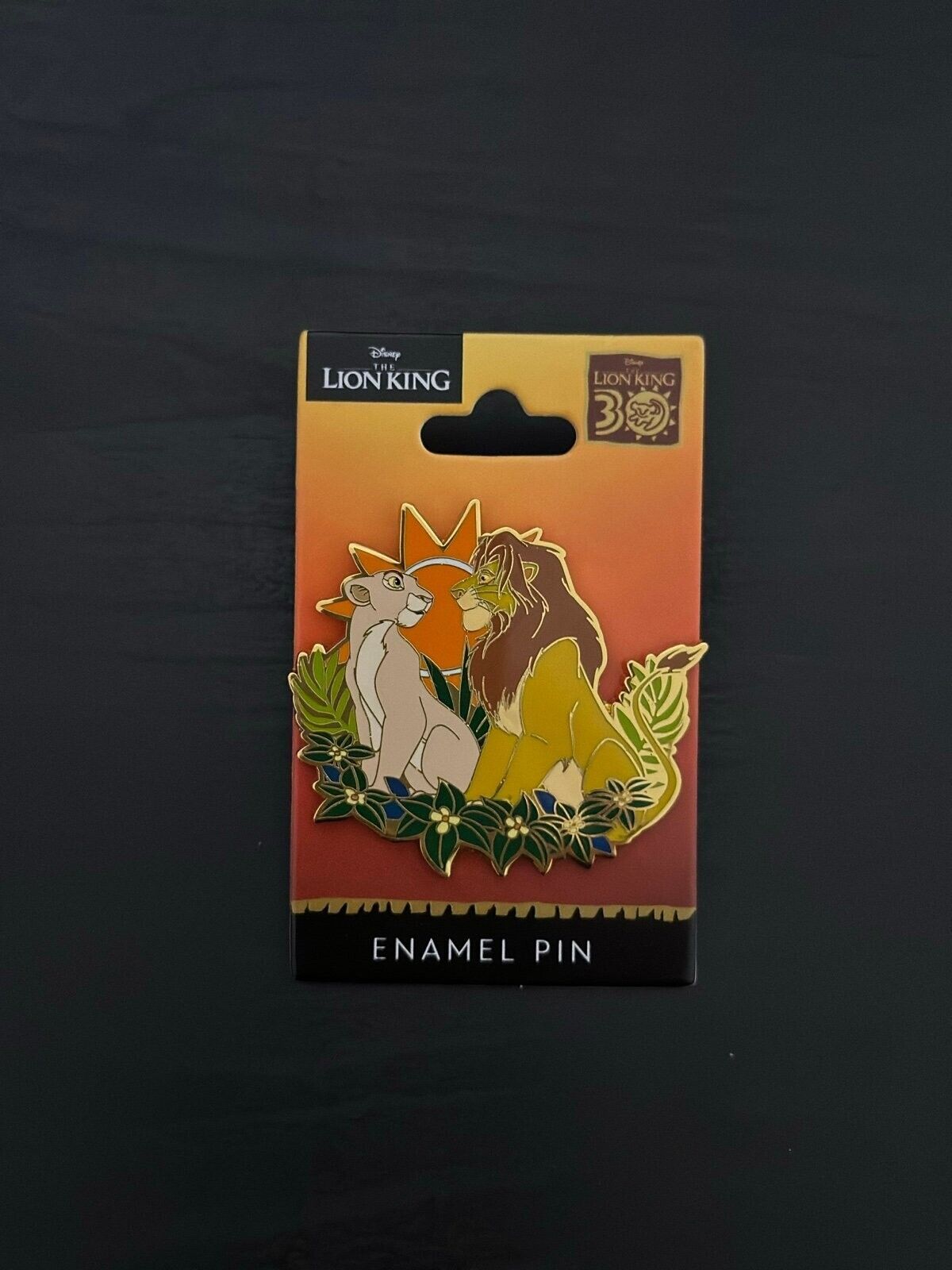 Disney Lion King Simba and Nala Sun 30th Anniversary Enamel Pin