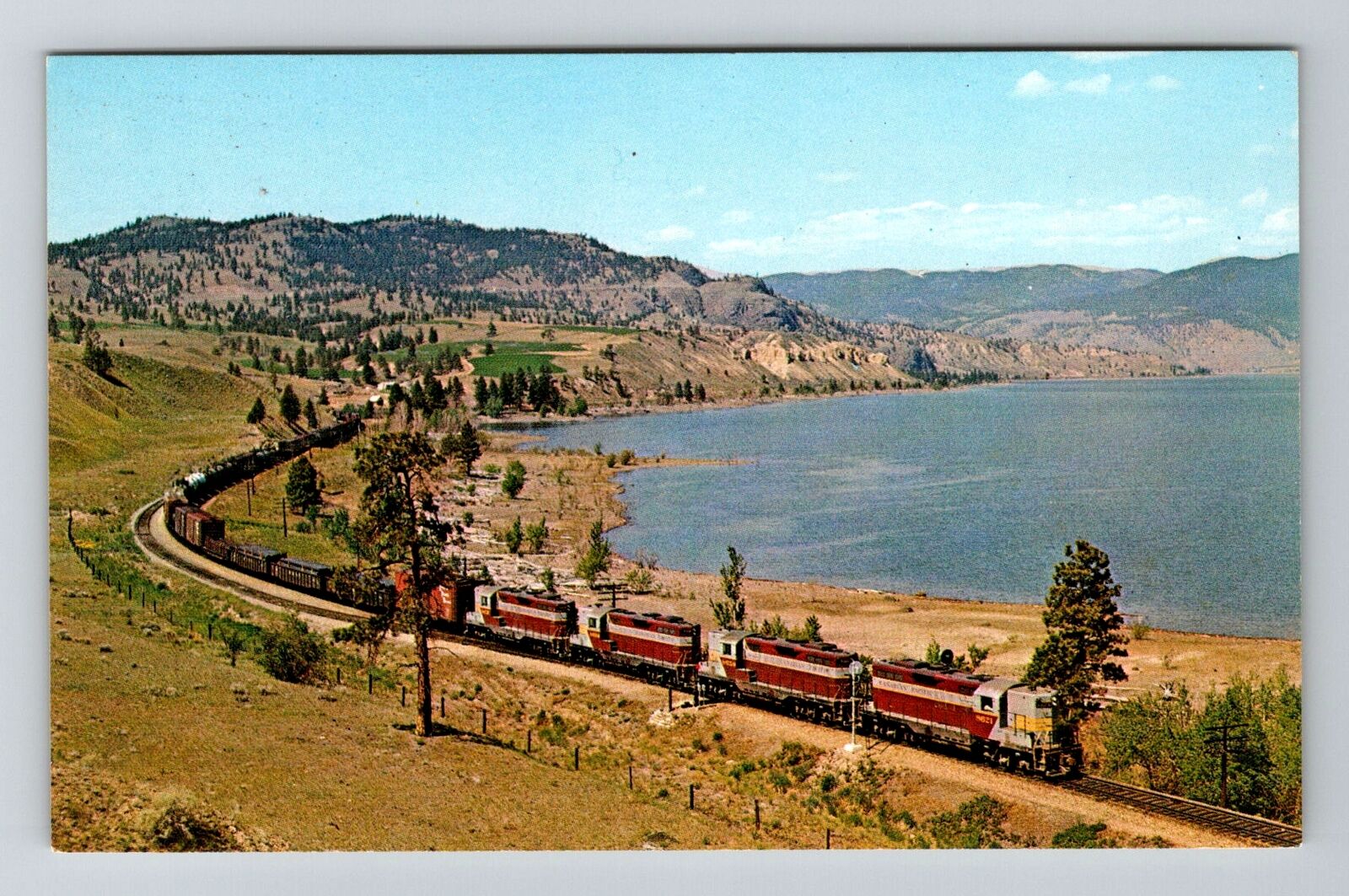 Kamloops-British Columbia, Canadian Pacific, GP9 Locomotives Vintage Postcard