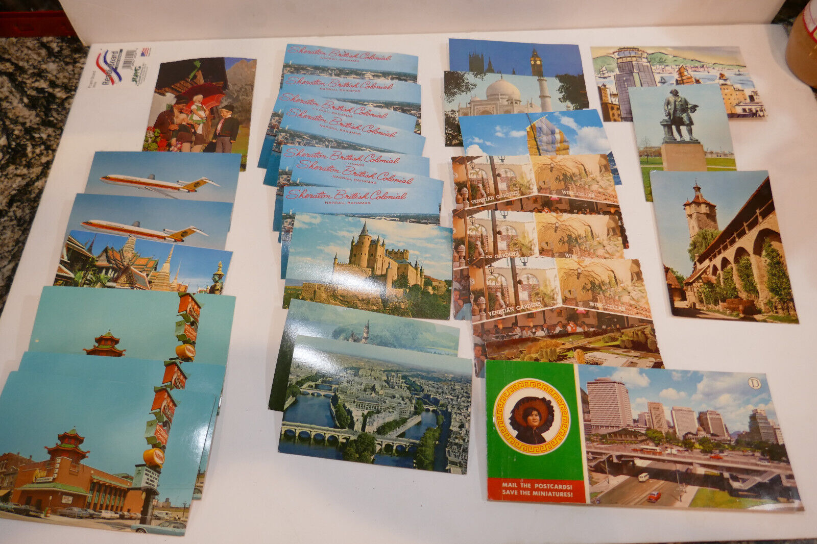 Vintage Collection of 28 Postcards  U.S. & World Tourism