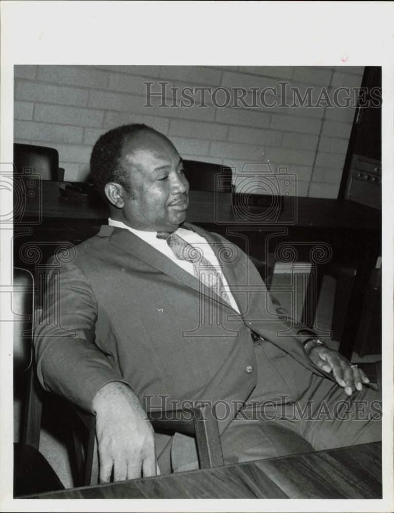1970 Press Photo Jerome Stevens sits in the office - lra44866