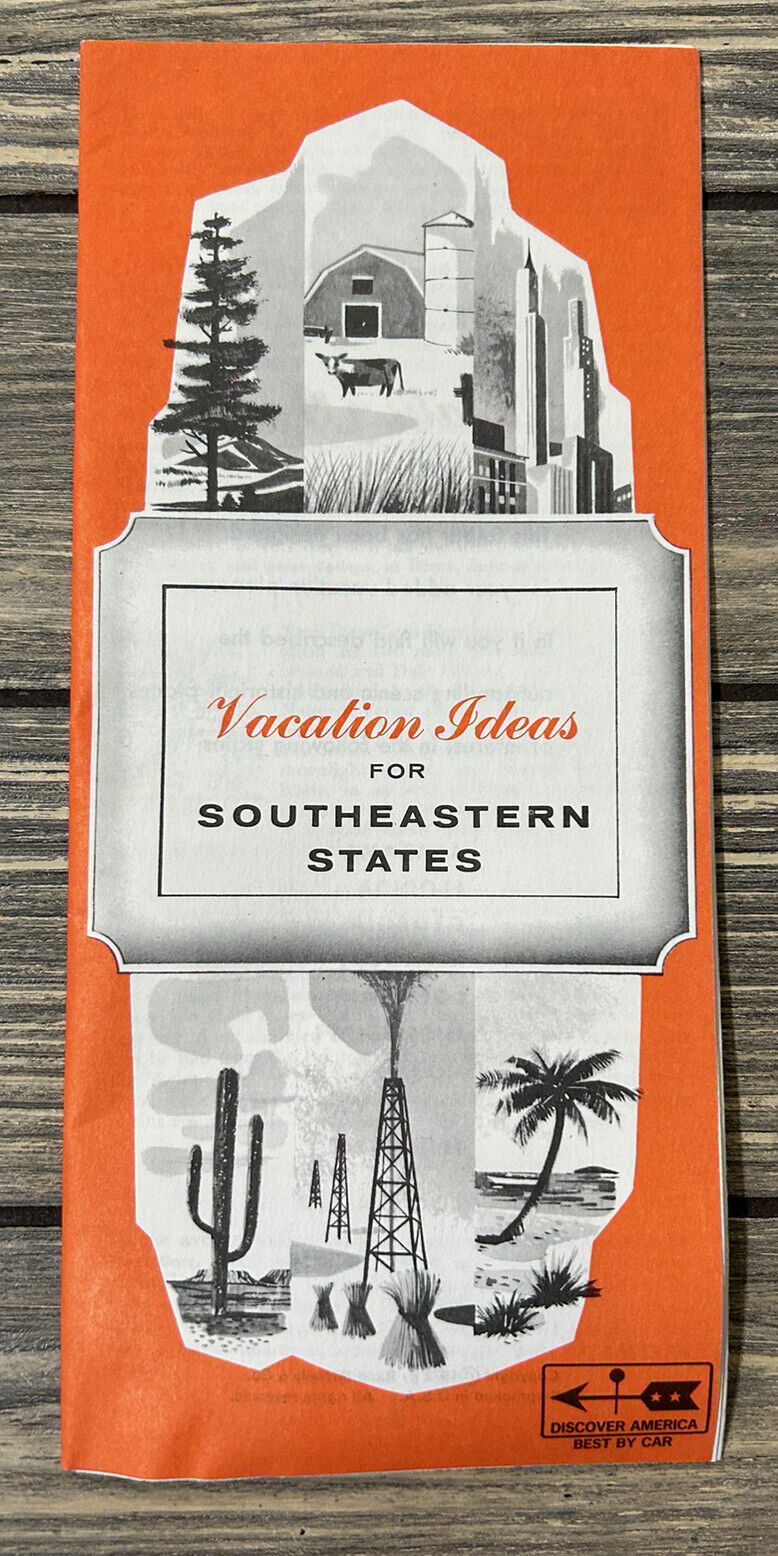 Vintage Vacation Ideas for Southeastern States Pamphlet Brochure 