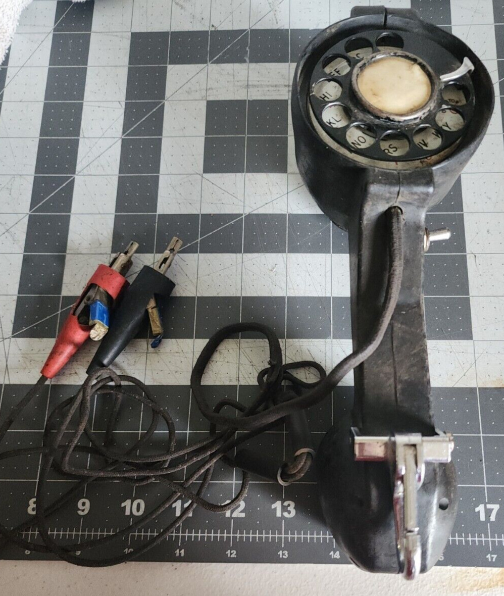 Vintage Lineman Rotary Line Phone Repairman Tester Handset Black