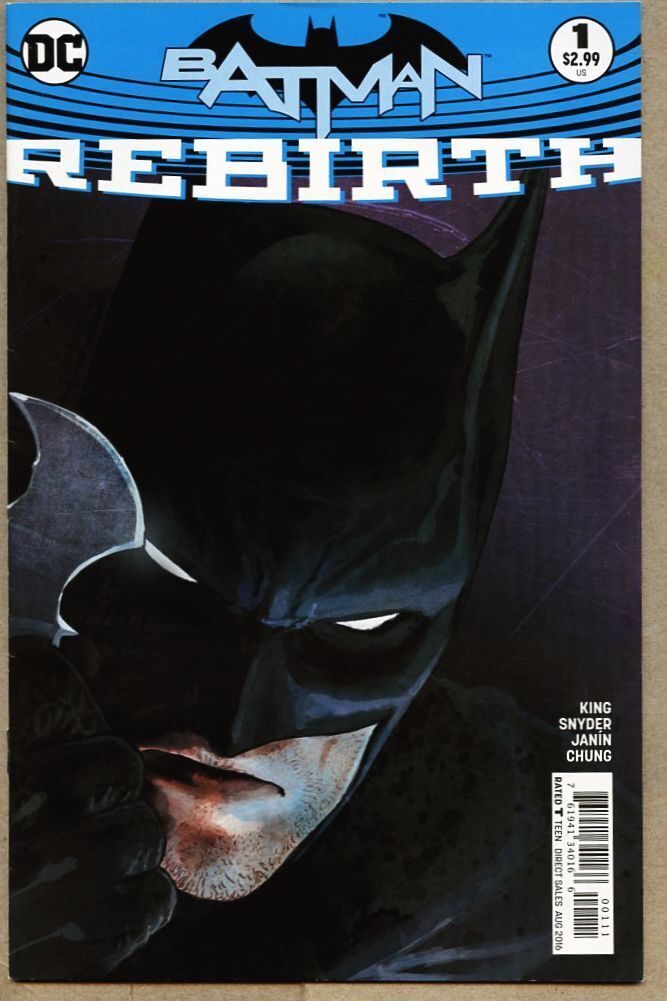 Batman Rebirth #1-2016 vf/nm 9.0 Rebirth Tom King 1st Standard Cover