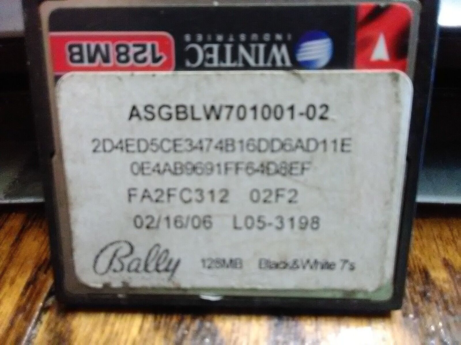 Bally Alpha Original  Game SOFTWARE BLACK AND WHITE 7'S
