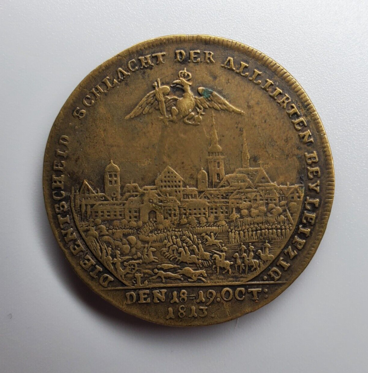 Napoleon 1813 Russia Austria Napoleon coin Alexander Battle Leipzig medal token