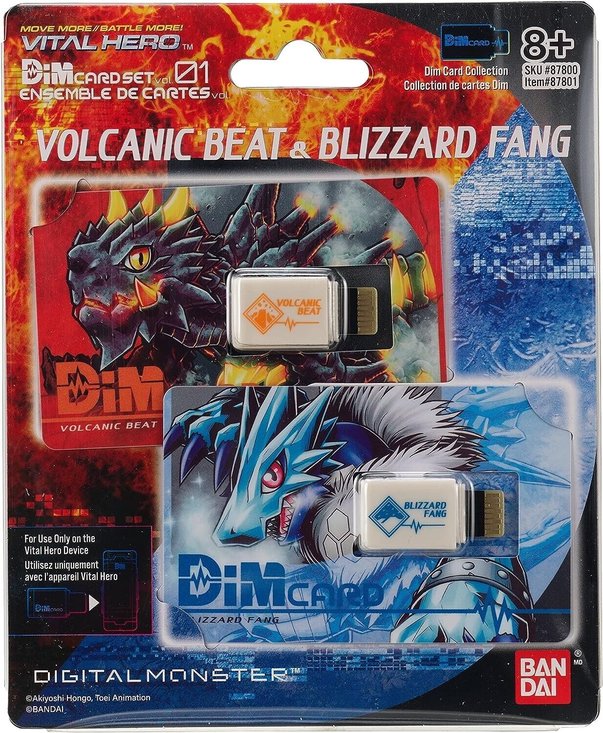 Vital Hero - DIM Card Pack (Volcanic Beat & Blizzard Fang) New J12