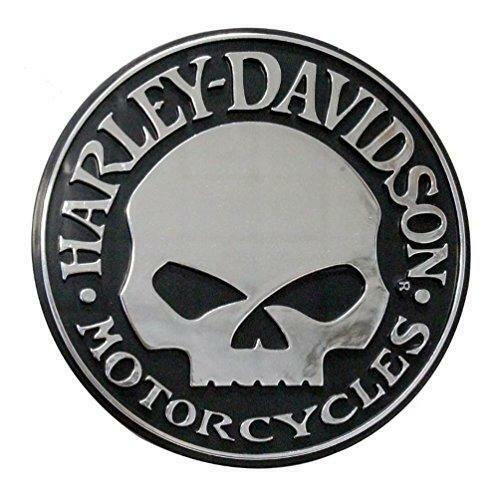 Harley-Davidson Willie G Skull Chrome Injection Molded ABS Plastic Emblem 3 3/4\