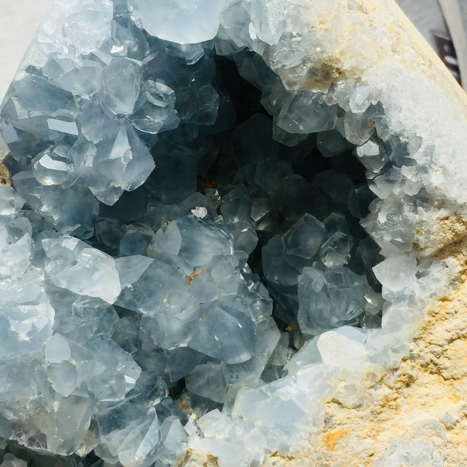 12.9lb Large Blue Celestite Quartz Crystal Egg Geodes Rough Mineral Specimen