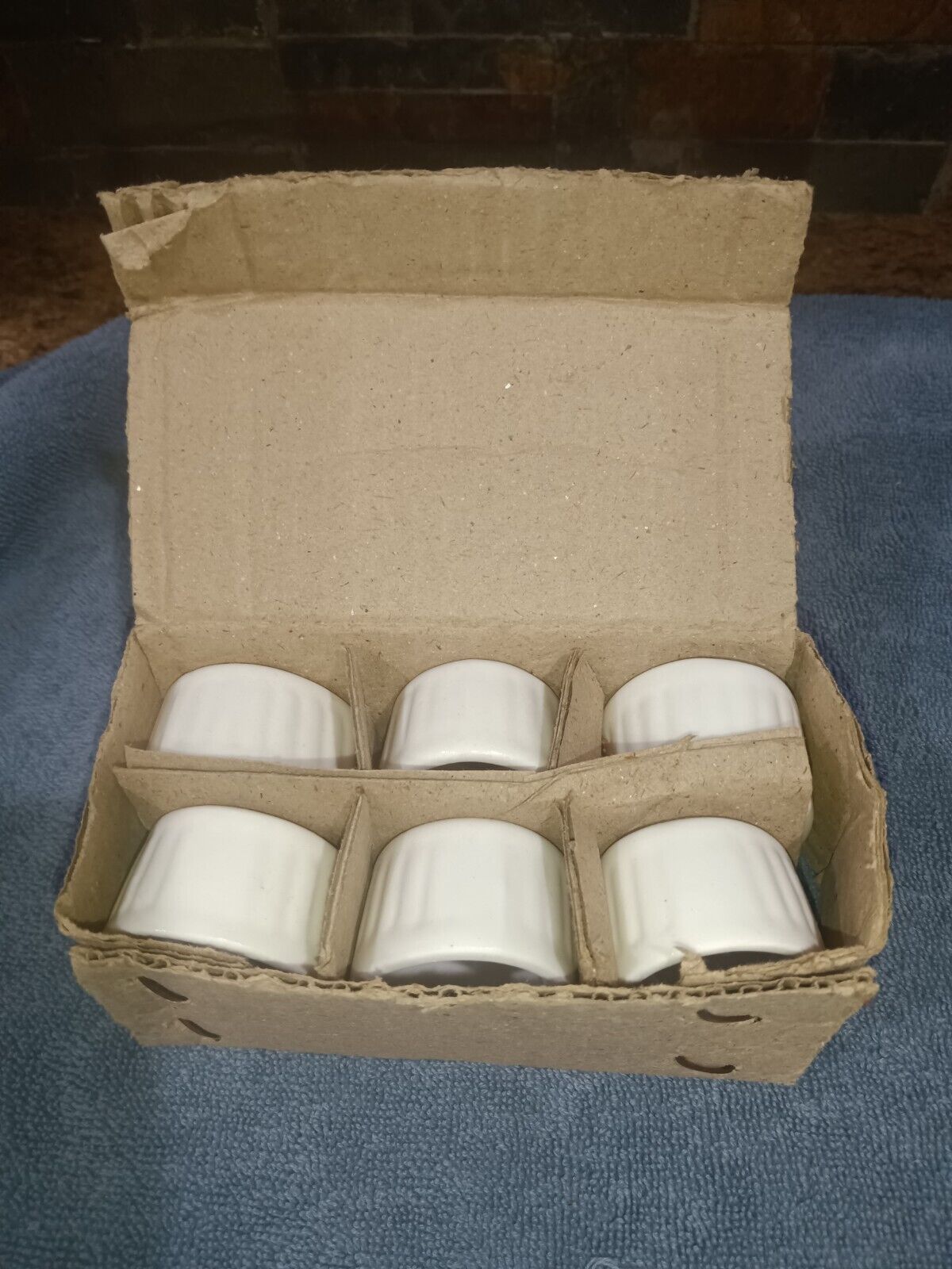 Southern Hospitality 1 Set Of 6 White Ceramic Napkin Rings