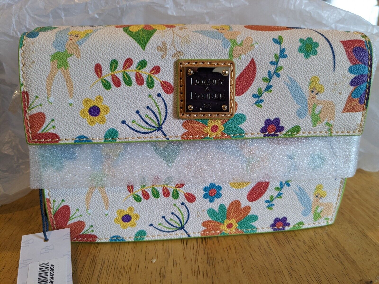 Disney Parks Dooney & Bourke Tinkerbell Floral Purse Crossbody Handbag NEW w Tag