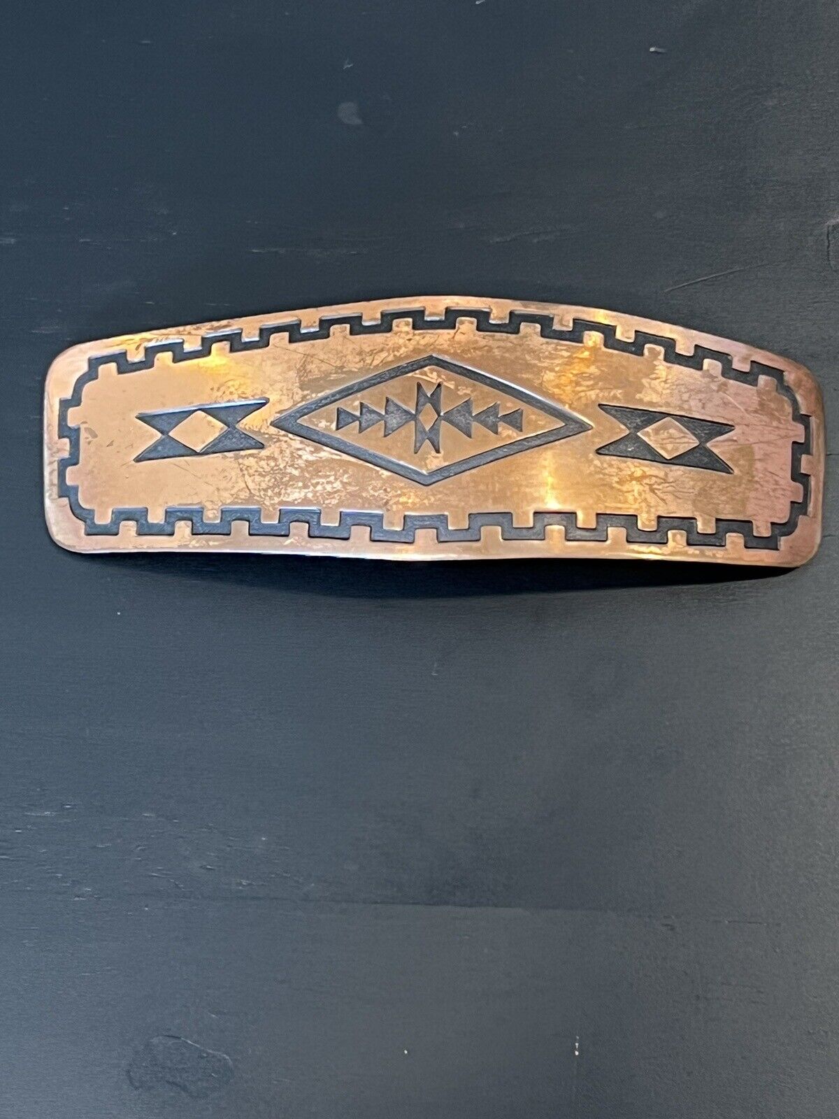 Antique Native American Copper GORGET Solid Copper C1930s+