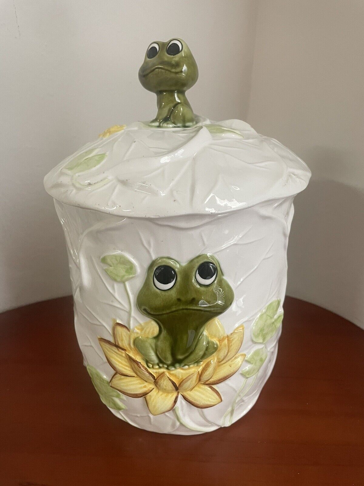 Vintage Neil The Frog Large Canister 1978 Sears & Roebuck Japan Adorable 8”