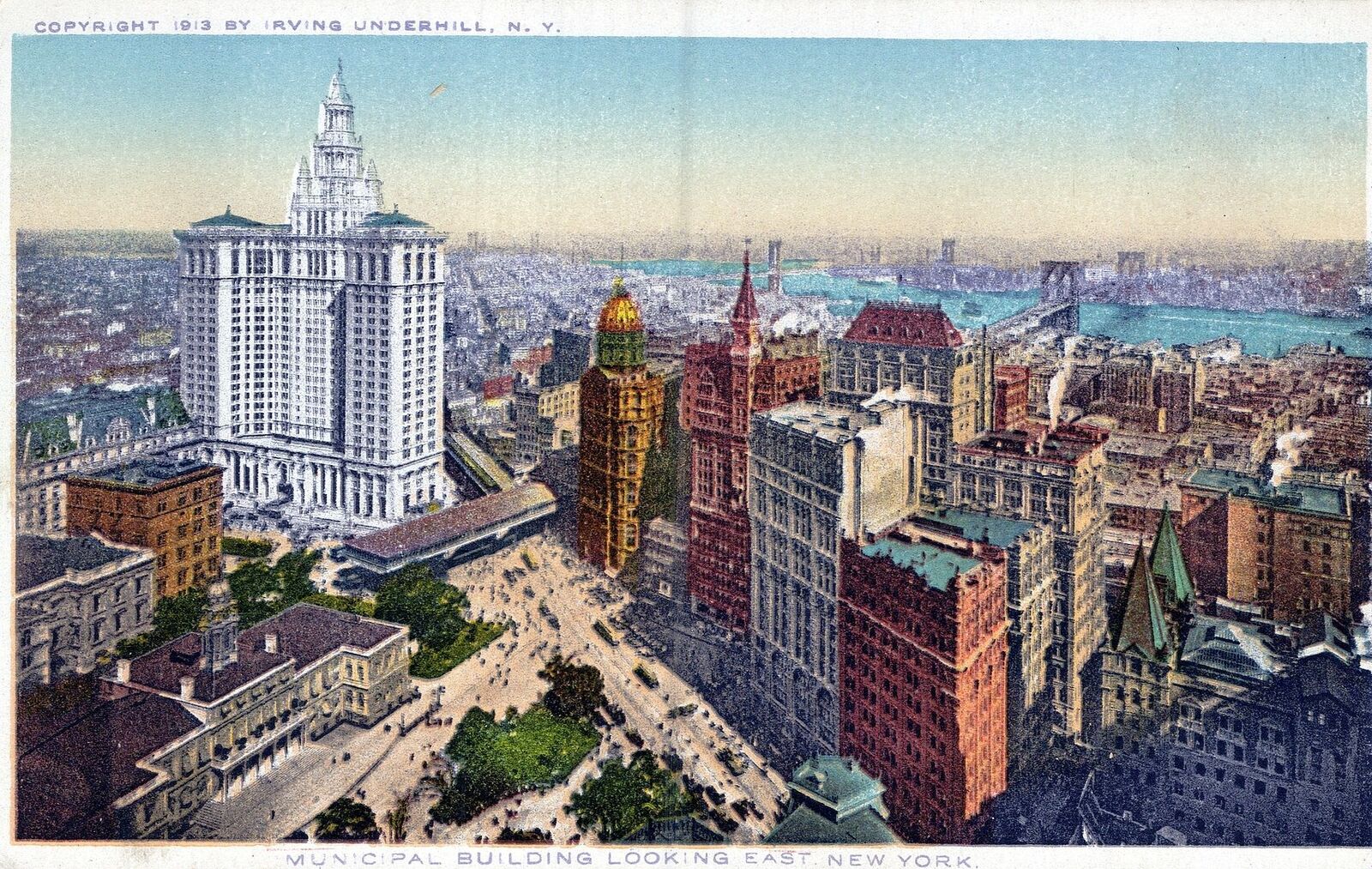 NEW YORK CITY - Municipal Building Looking East Postcard