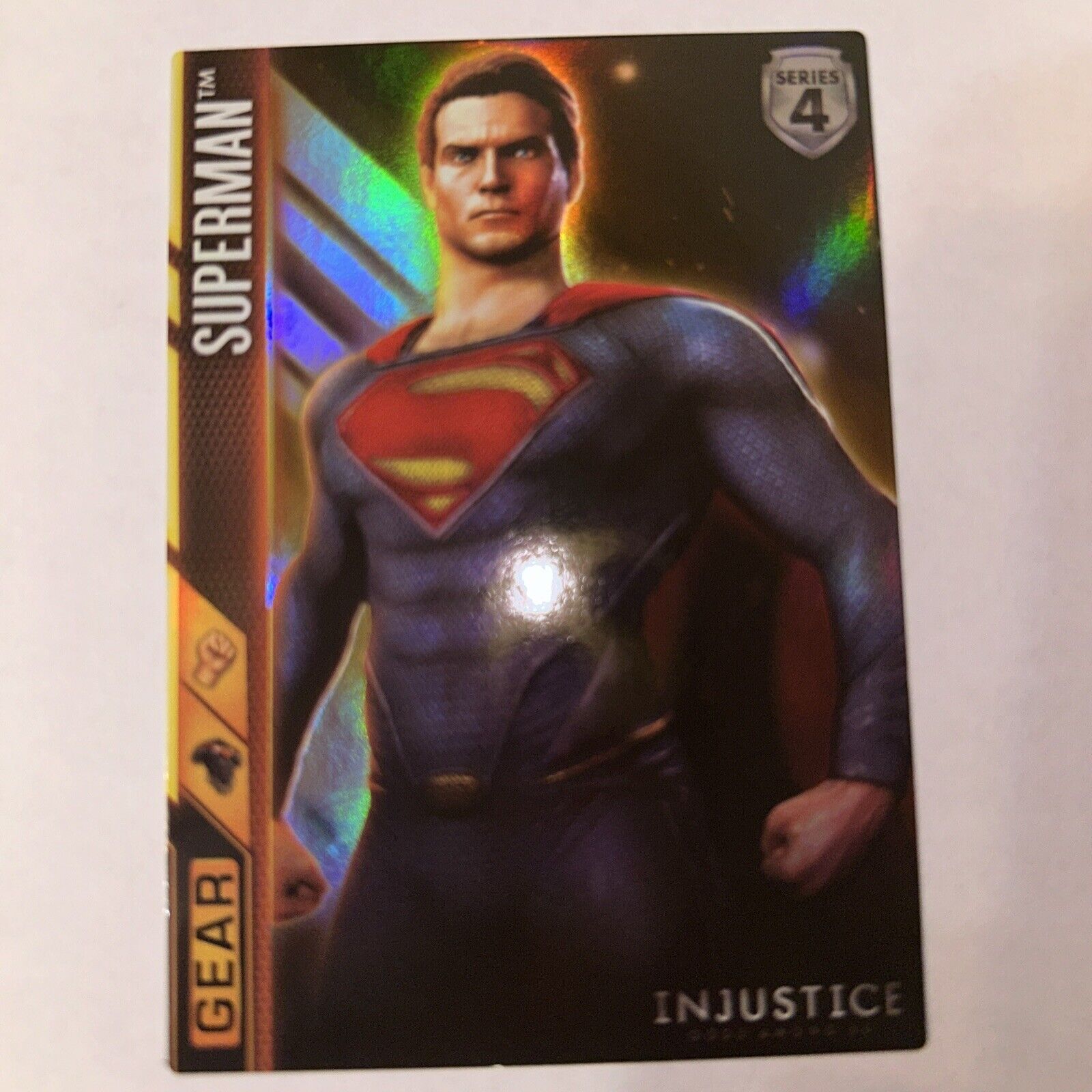 NEW DC Injustice Arcade Game Series 4, Rare FOIL - SUPERMAN GEAR Card #127
