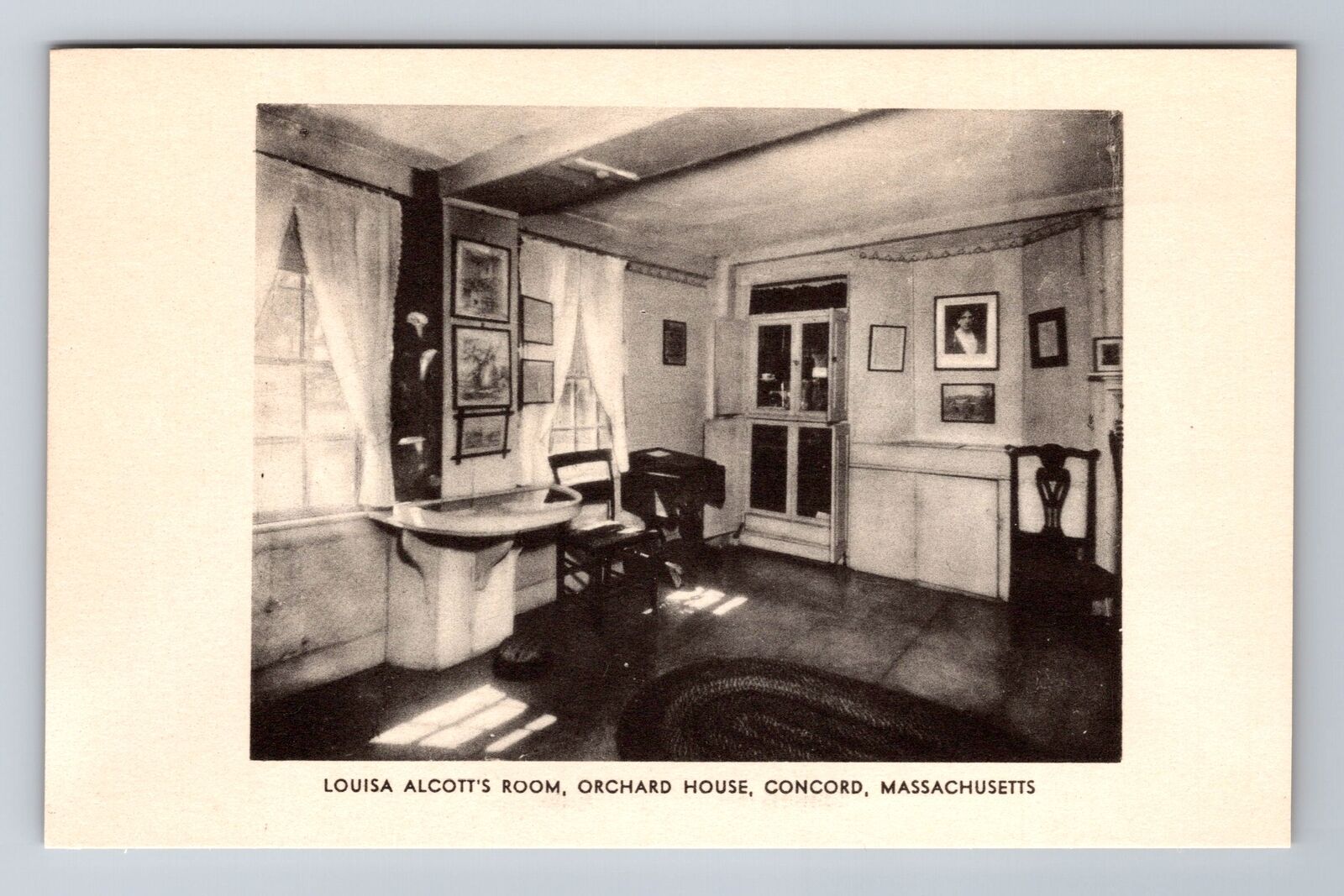 Concord MA-Massachusetts, Alcott\'s Room, Orchard House Vintage Postcard