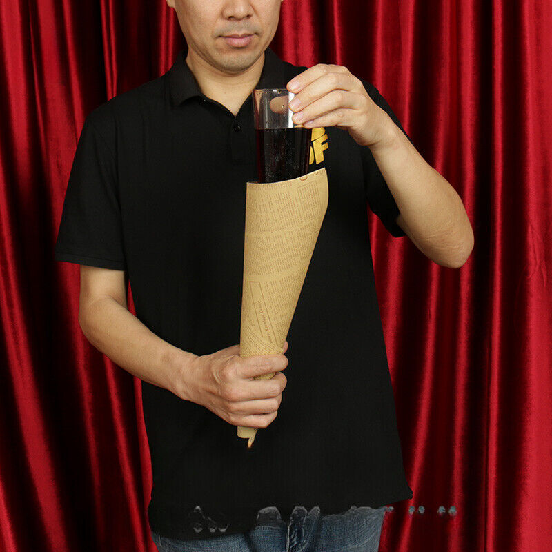Comedy Glass In Paper Cone Magic Tricks Comedy Stage Gimmick Accessory Illusions
