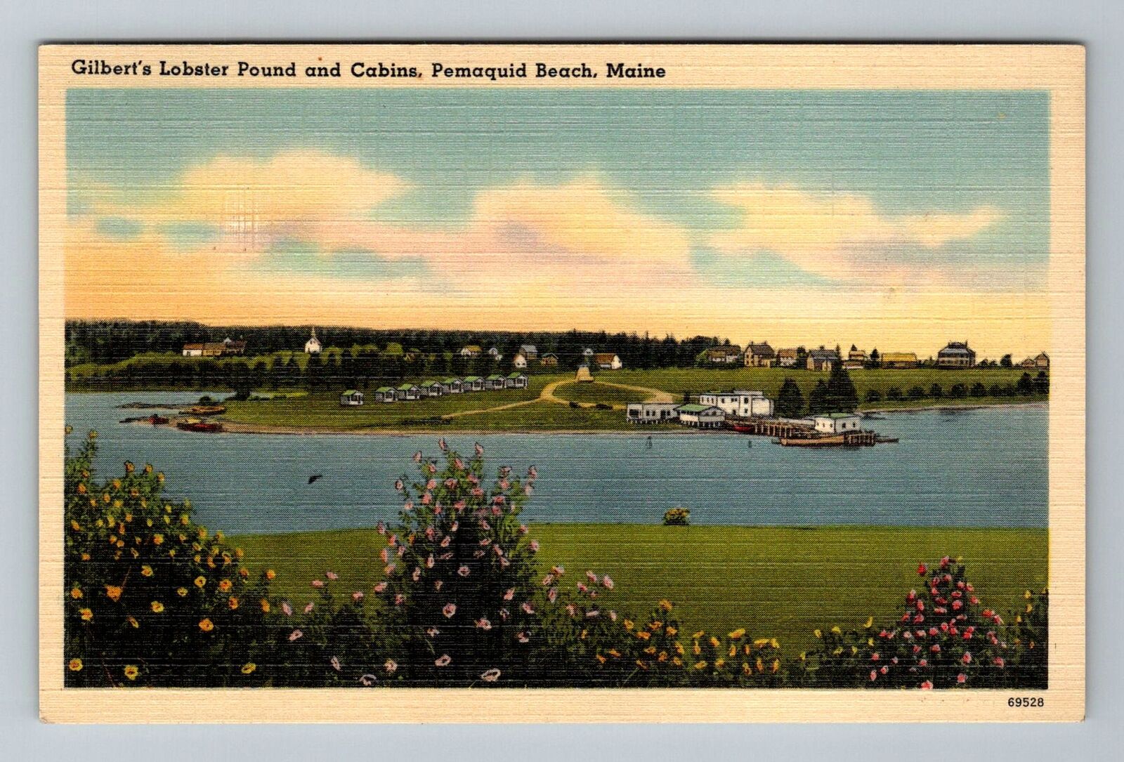 Pemaquid Beach ME-Maine Gilbert's Lobster Pound Antique Vintage Postcard