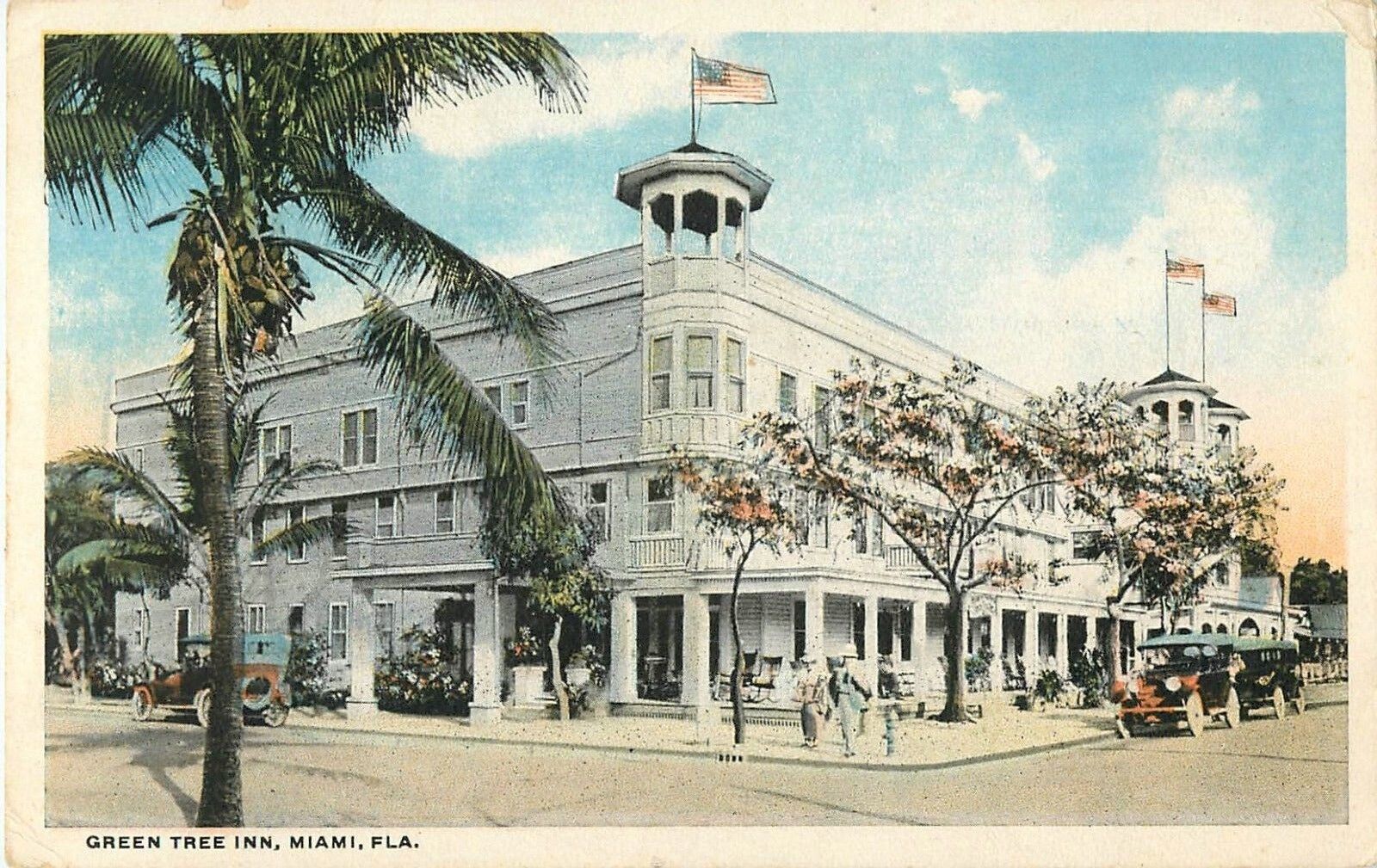c1915 Green Tree Inn, Miami, Florida Postcard