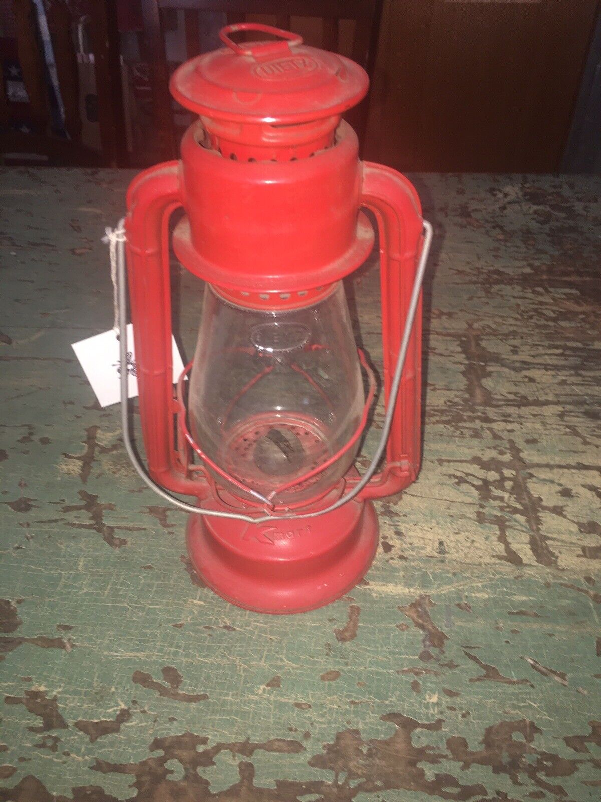 VINTAGE Red Dietz KEROSENE OIL LANTERN DIETZ RED Embossed KMART Lantern