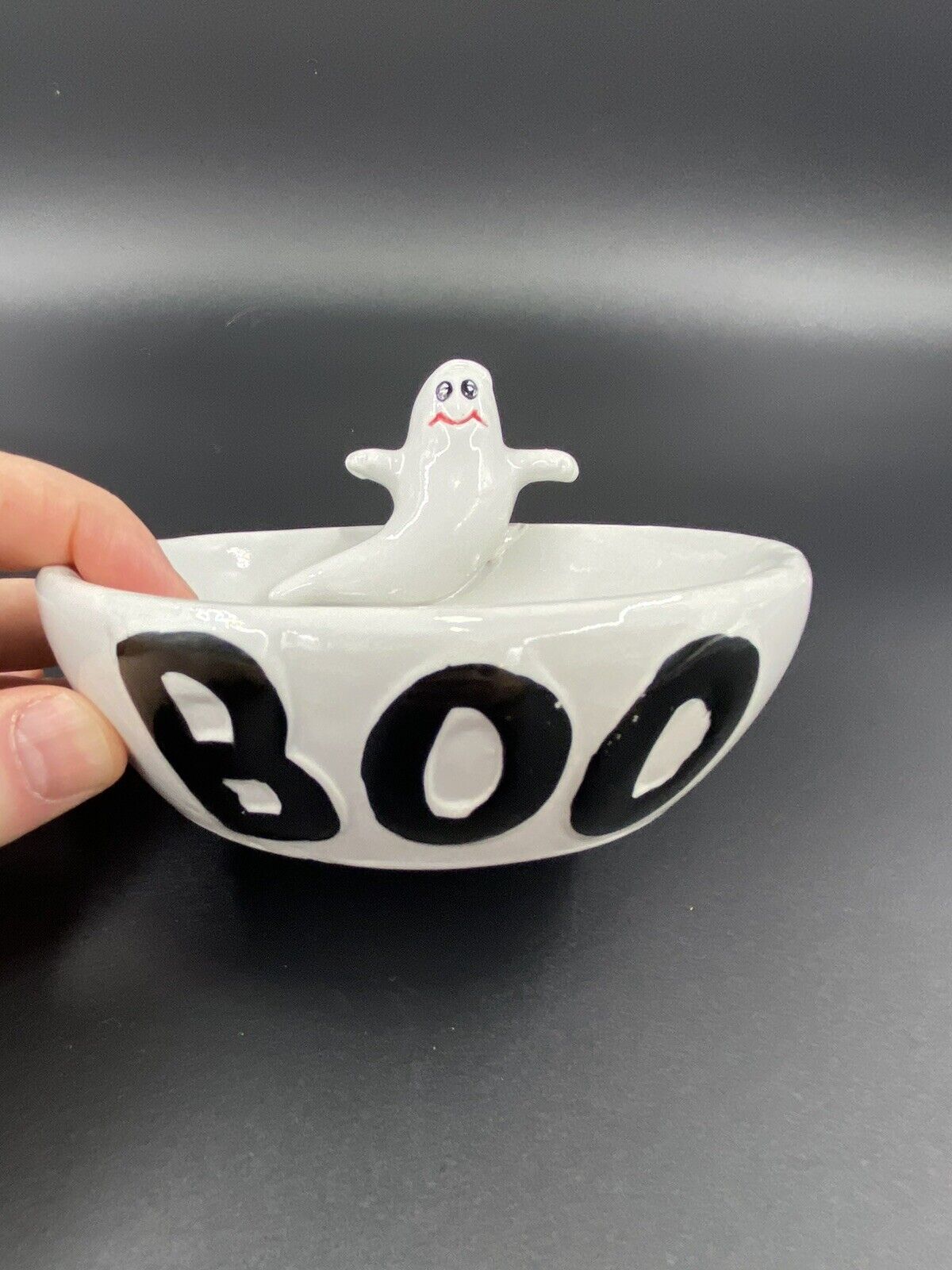 Vintage 1996 Ghost Boo - Candy Trinket Jewelry Vanity Decor Dish Tray