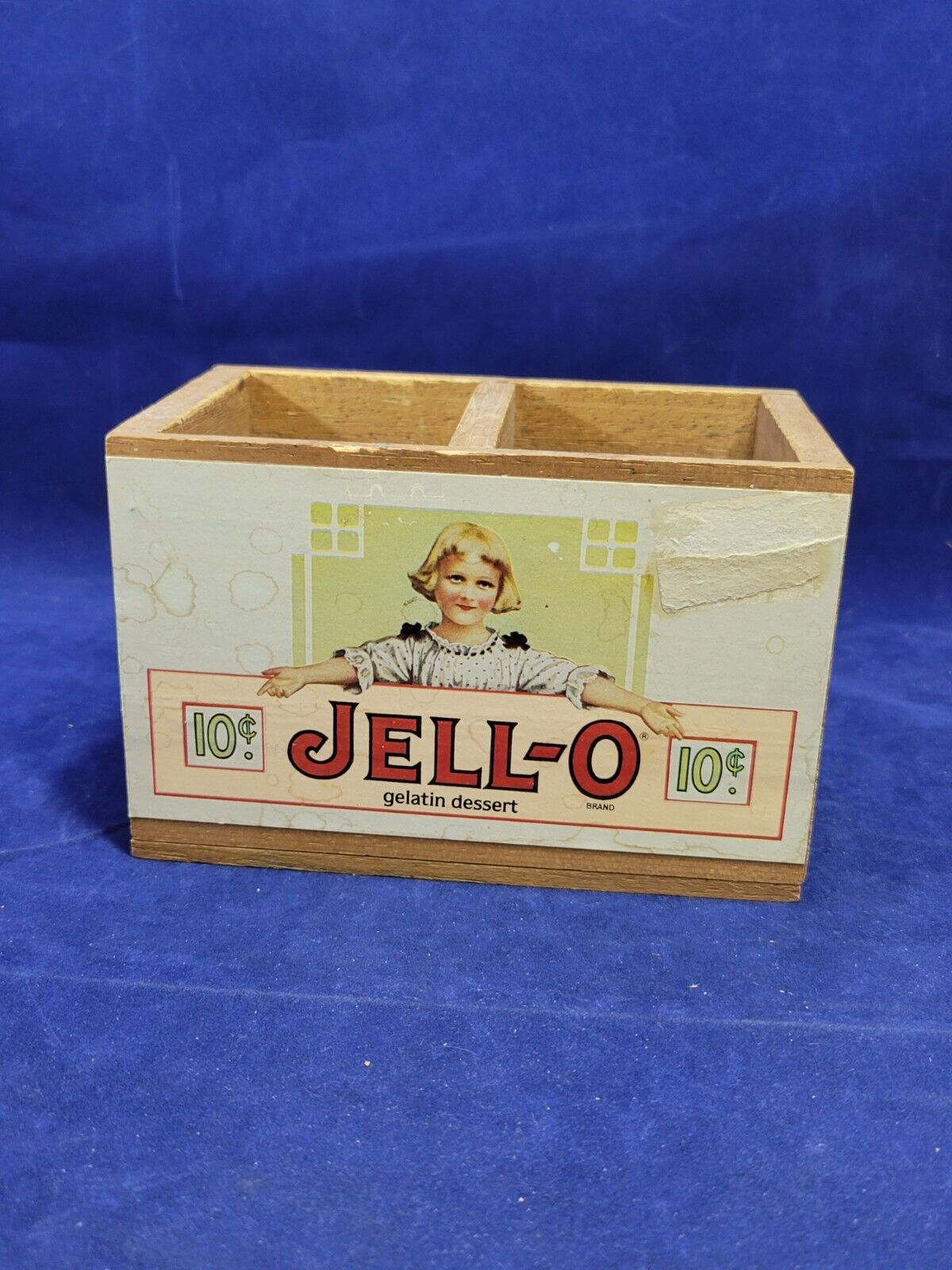 Vintage 1964 Wood Jell-o Jello Recipe Box George Nathan 