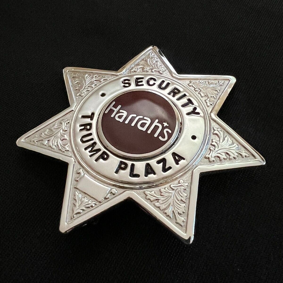 Extremely RARE Atlantic City NJ Casino Security Badge. Harrah\'s at TRUMP PLAZA.