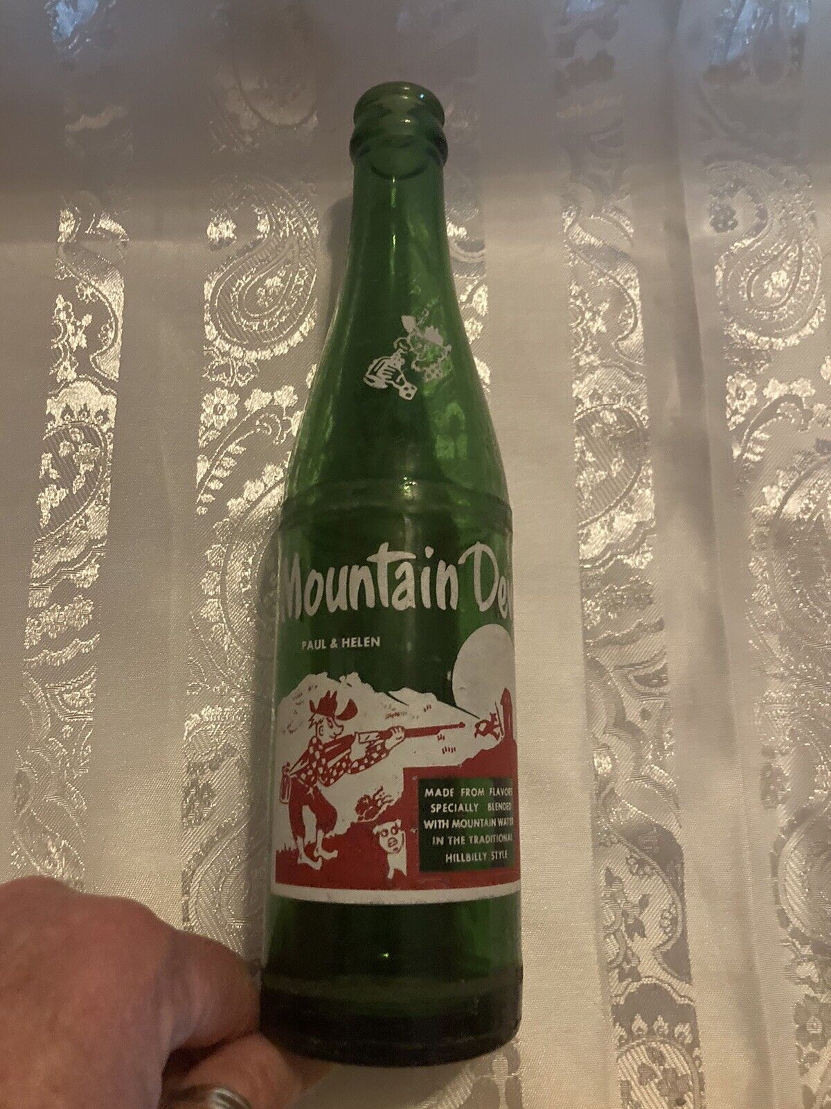 1960\'S Mountain Dew 10 OZ. Bottle ~ Filled By Paul & Helen