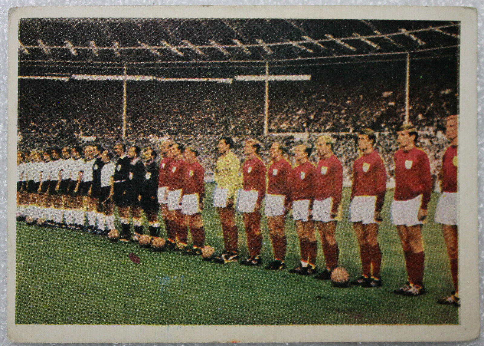 FOOTBALL KUNOLD PICTURE WM WC FINAL 1966 TEAMS ENGLAND THREE LIONS + W. GERMANY DFB