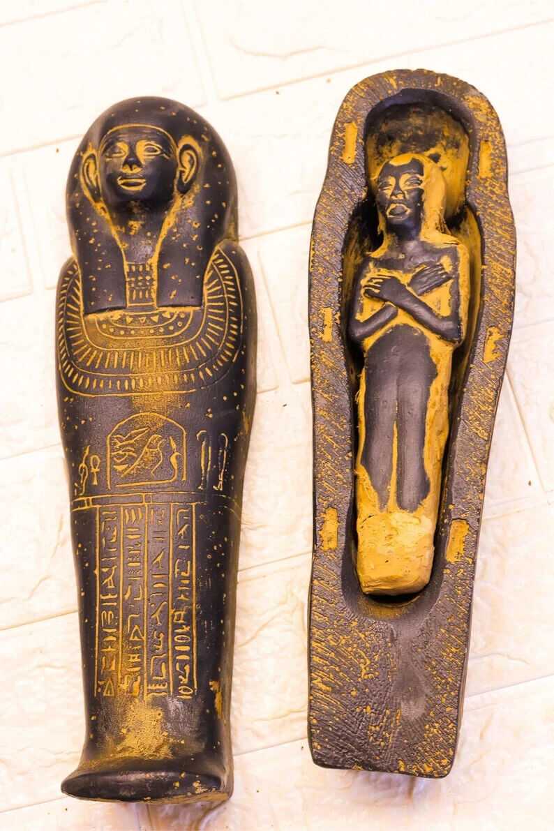 Handmade Egyptian goddess Isis Coffin, with Egyptian goddess ISIS ushabti inside