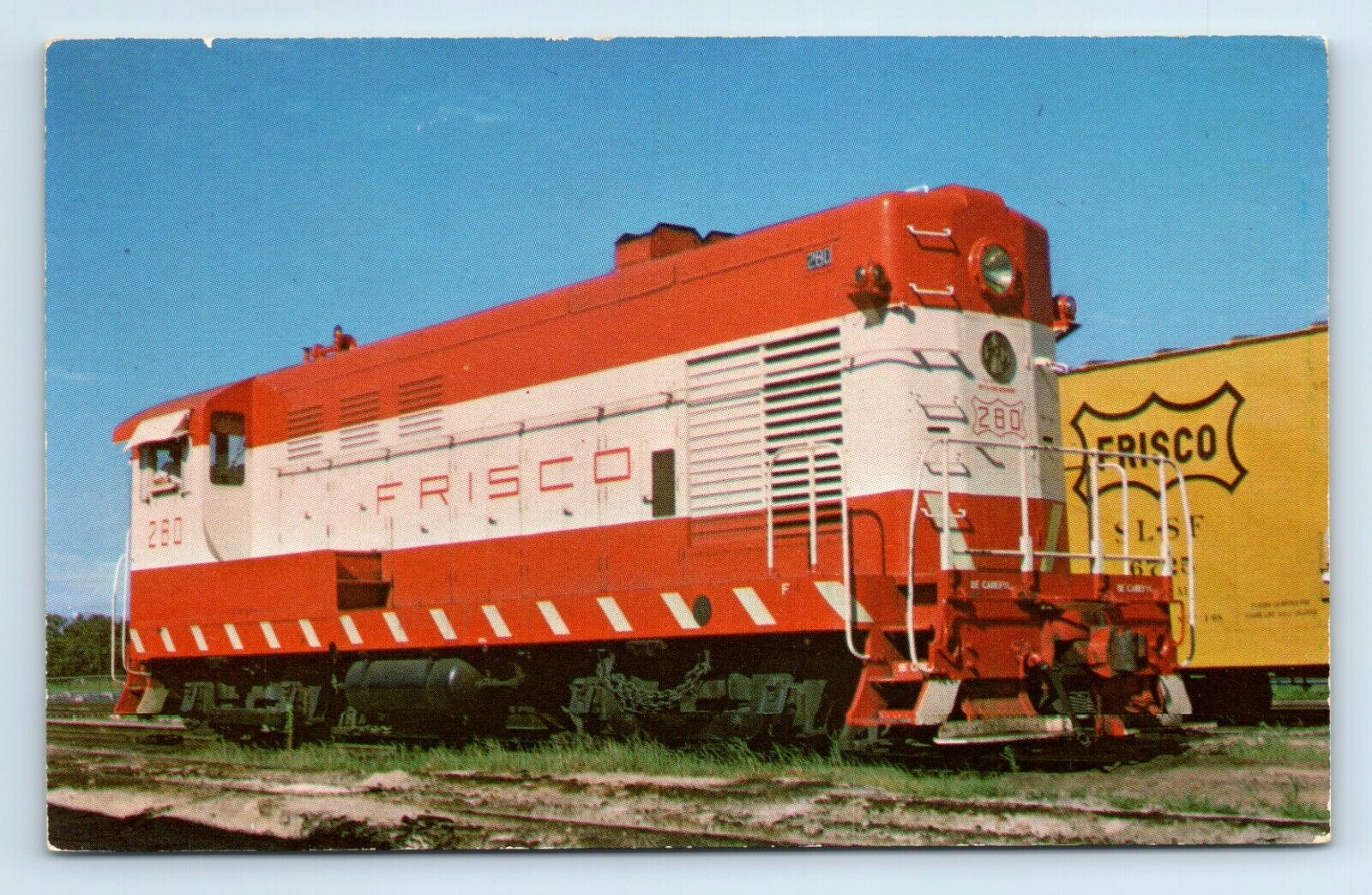 Postcard Frisco 280 Fairbanks-Morse model H-10-44 at Tulsa OK L91