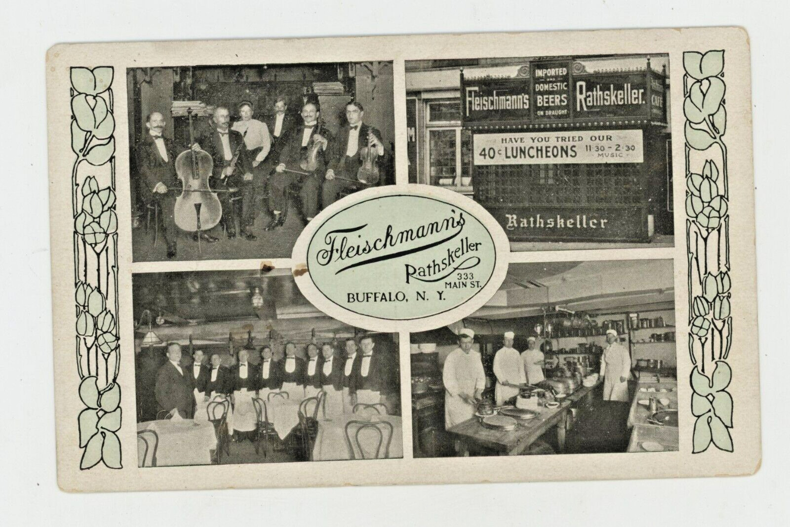 Vintage Postcard BUFFALO NY FLEISCHMANN'S RASHSKELLER RESTAURANT   UNPOSTED