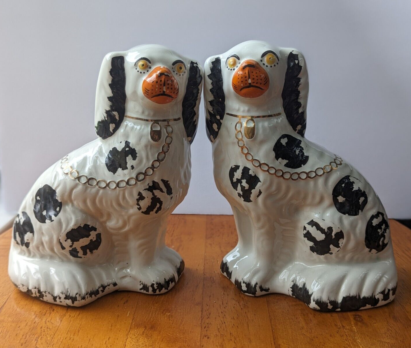 Vintage burleigh staffordshire dogs matched set pair