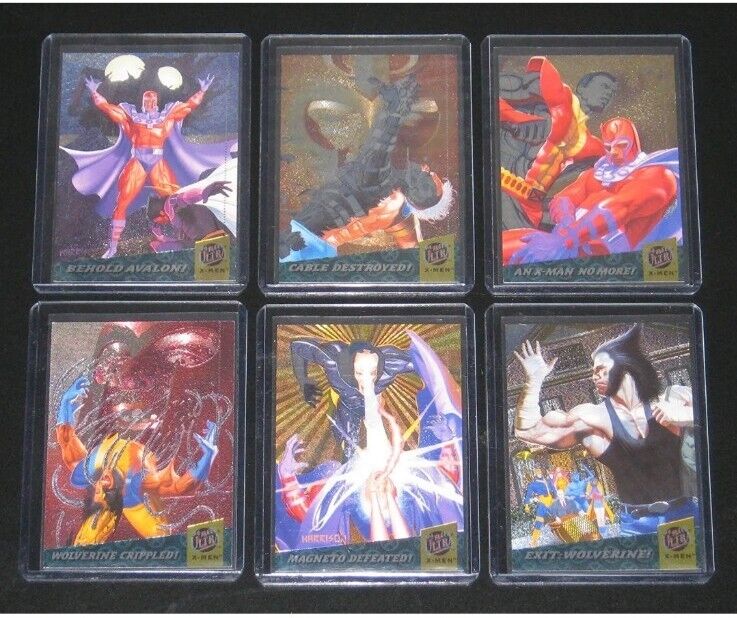 1994 Fleer Ultra X-Men Fatal Attractions Foil Insert Set of 6 Cards, NM-M Marvel