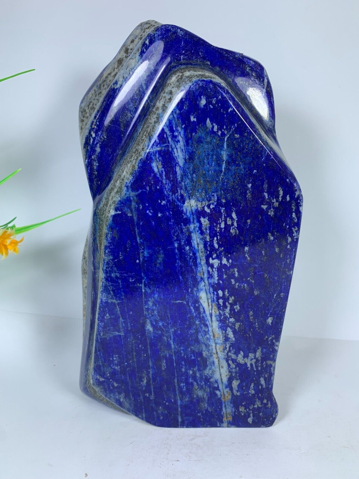 2.2-kg Beautiful Lapis Lazuli Freeform Polished Rough Tumble Crystal Raw Stone