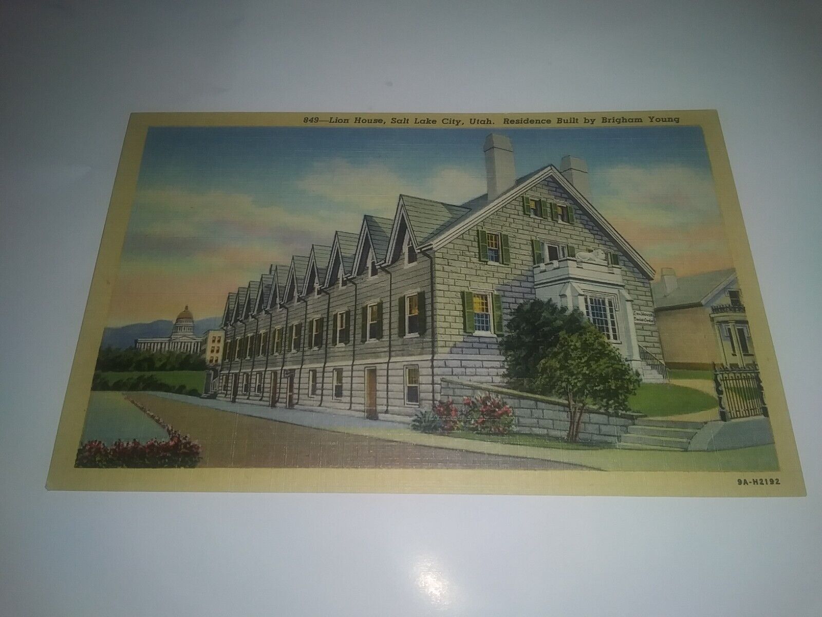 Vintage Lion House Salt Lake City Utah Residence Built By Brigham Young Postcard