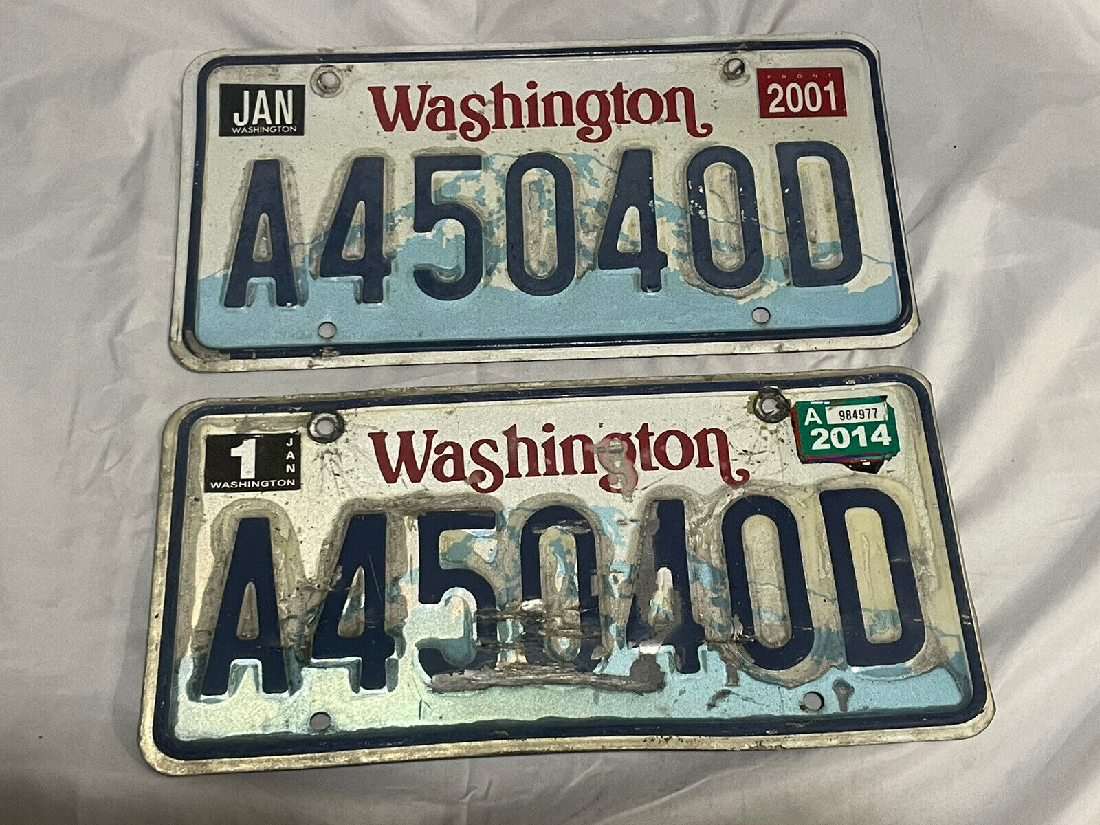 Vintage WASHINGTON EVERGREEN STATE  License Plates A45040D