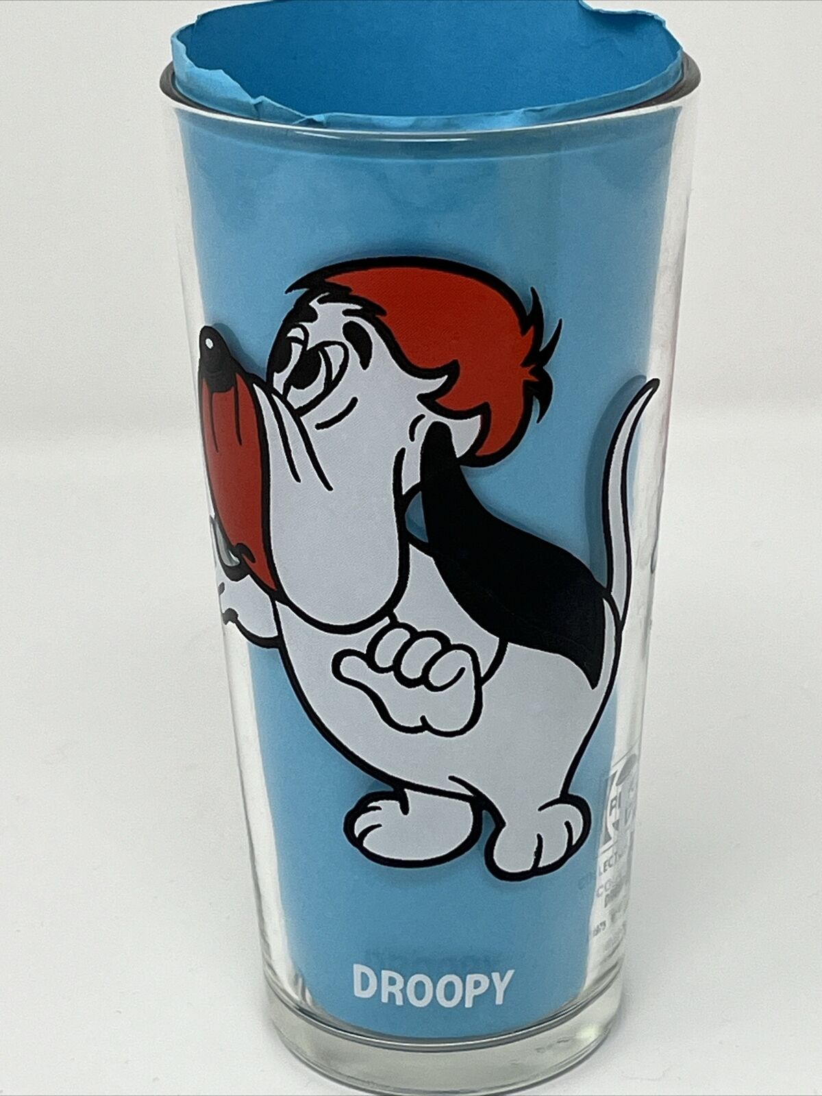 1975 Pepsi Collector Series DROOPY Drinking Glass 6 1/4”