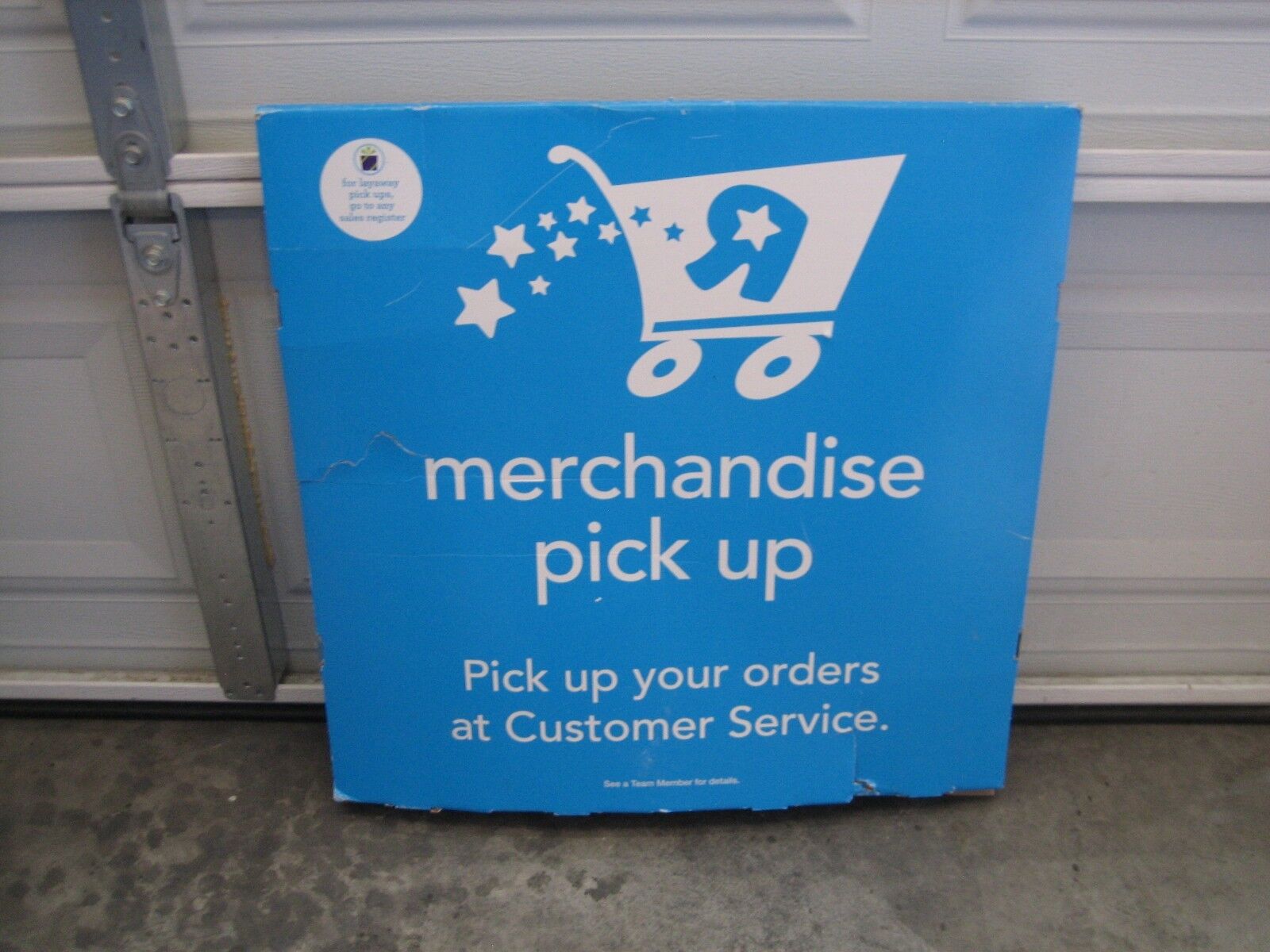 TOYS R US MERCHANDISE PICK UP STORE DISPLAY SIGN SUPER RARE 24X24 GEOFFREY