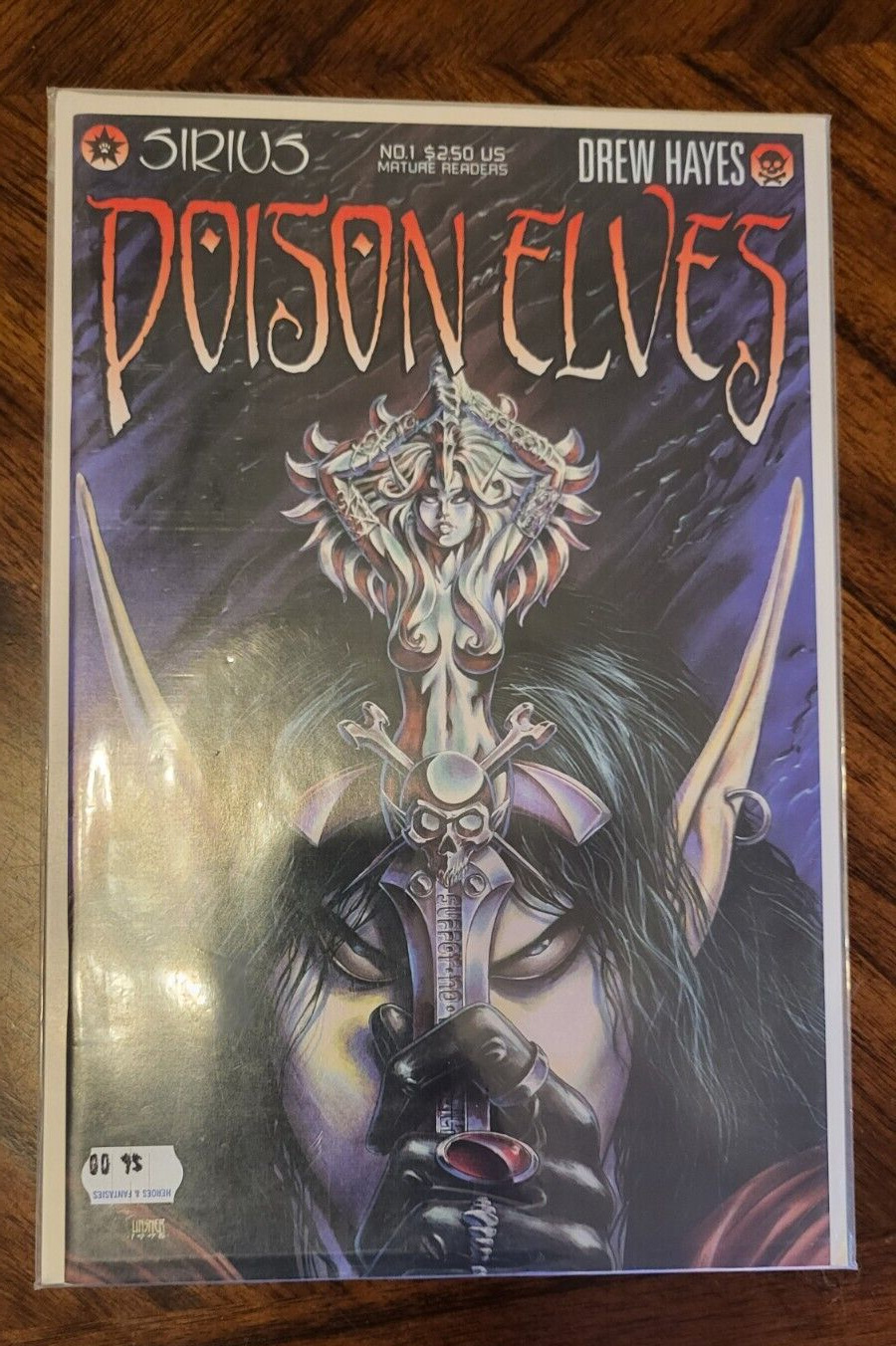 AWESOME LINSNER COVER   POISON ELVES #1  VARIANT COVER  1996