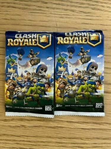 2 Unopened packs of Clash Royale trading cards 2018 Topps